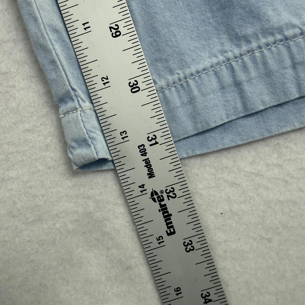 SINCERELY JULES Wide Leg High Rise Pants Paperbag Waist Pockets Baby Blue Size M - Picture 8 of 16